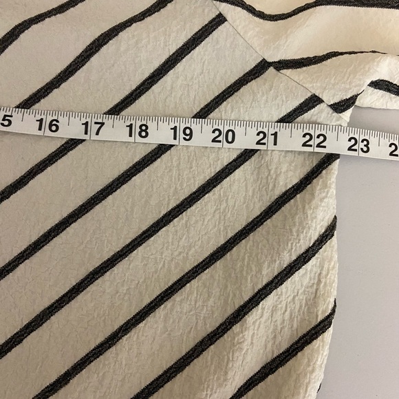 Ali Miles Tunic Top Crinkle Fabric Asymmetrical Hem Side Zip Pocket Large Artsy - Picture 7 of 13